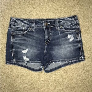 Silver Jean Shorts